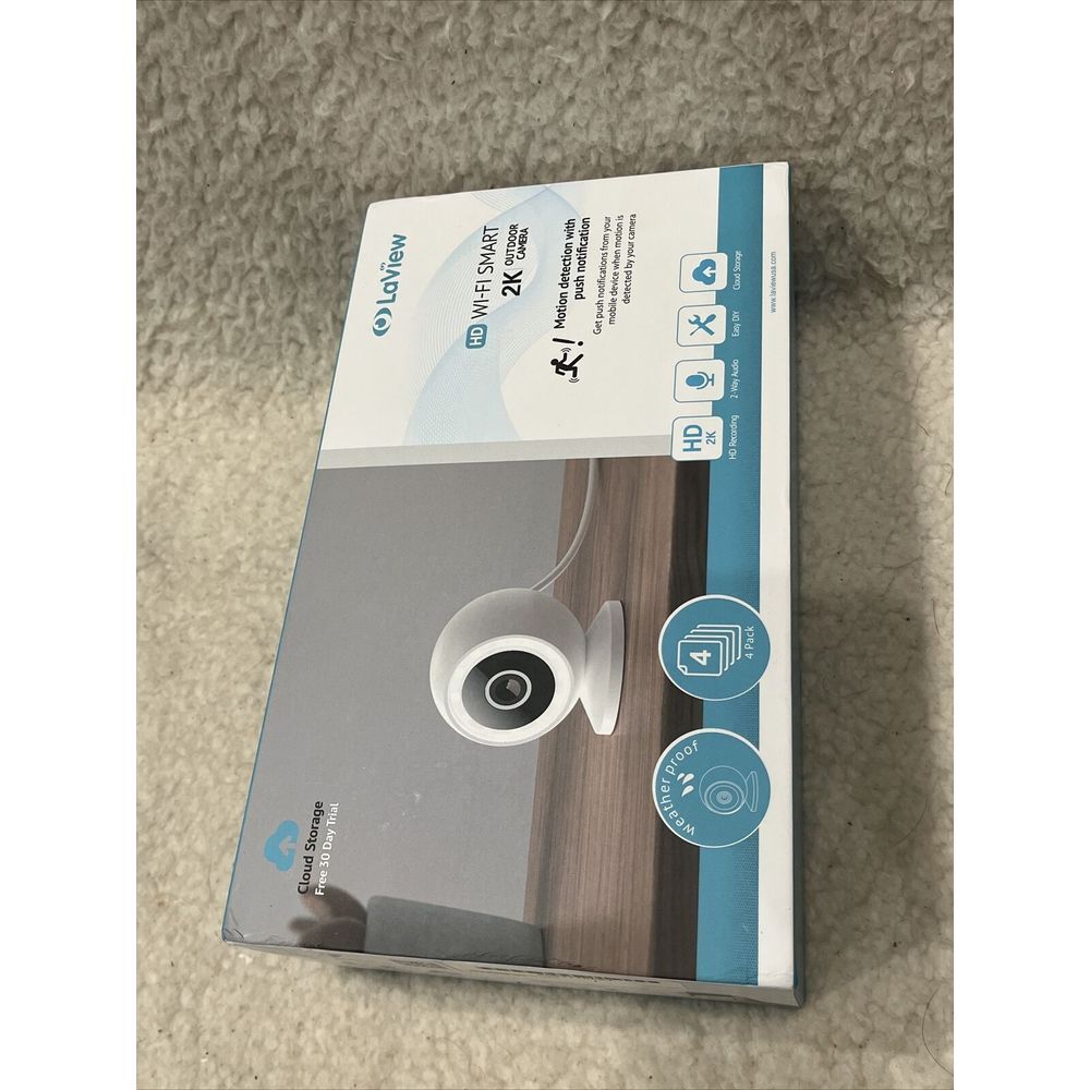 LaView 4MP 2K Security Cameras Outdoor Indoor Wired IP65, ‎ (4PK)